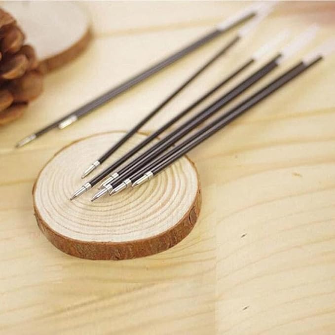 20Pcs Black Ballpoint Pen Refill Press Ballpoint Pen Refill Replace Signature Refill Pen Refills Writing and Correction Supplies Student Office Supplies(0.7mm)
