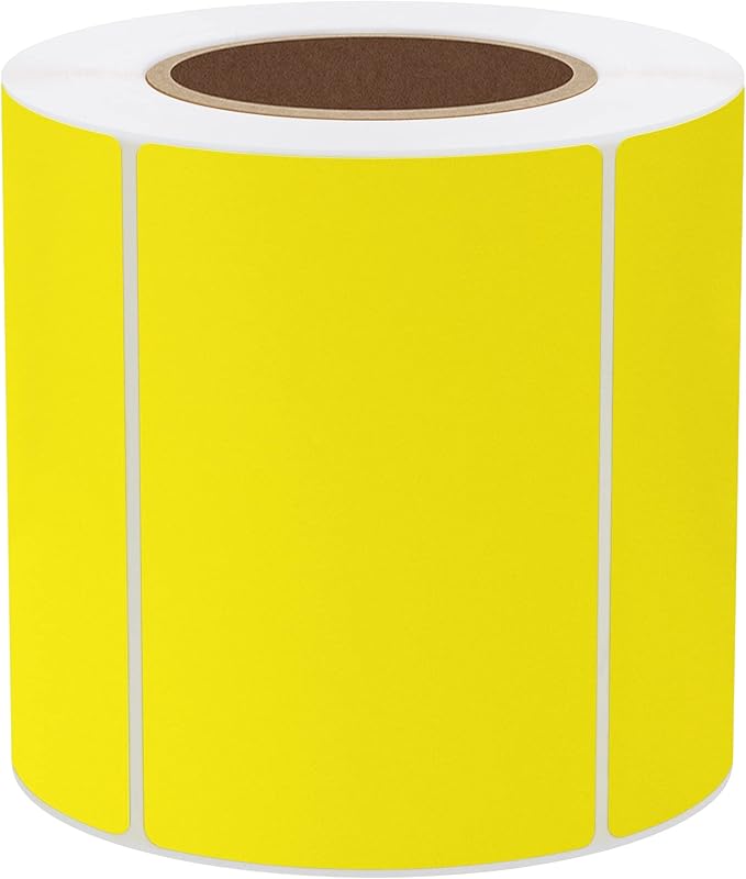 Hybsk 3x2 inch Color Direct Thermal Labels for Shipping, Barcodes, Address, Compatible with Rollo Label Printer & Zebra Desktop Printers (3"x2",Yellow)