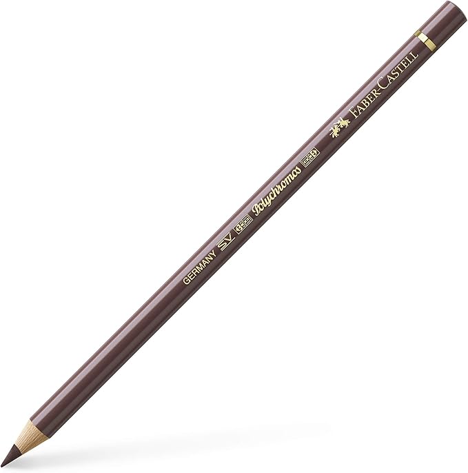 Faber-Castell Polychromos Artists' Single Pencil - Colour 176 Van Dyck Brown