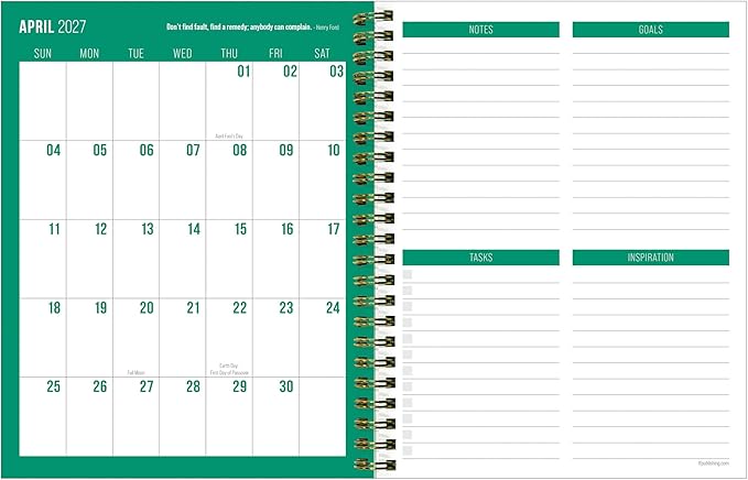 TF Publishing July 2026 - June 2027 Buds & Blooms Medium Weekly Monthly Planner - 12 Month Academic Planner 2026-2027 with Durable Cover, Thick Uncoated Paper and Planning Stickers - 6.5 x 8 in