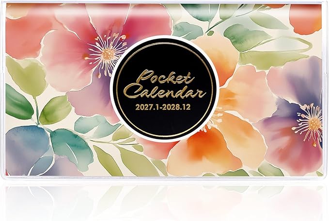 Pocket Calendar 2027-2028 for Purse, Small Pocket Planner 2027-2028 for Purse 3.5×6.5In,24 Month Organizer from Jan 2027- December 2028 Mini Planner with Pvc Cover for Organizing & Planning