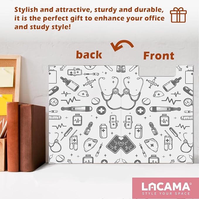 Lacama Cute Nurse Clipboard GIFS for Women, Nursing School Office Supplies, Nurse Appreciation Gifts Project Folders with Metal Clip for Nurses Students, Nurses Week Gifts