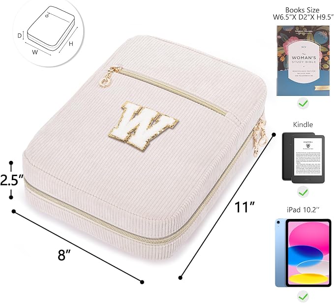 Personalized Bible Cover with Pockets - Gift for Women & Men - Bible Carrier with Multiple Pockets for Study Suppliers & Accessories