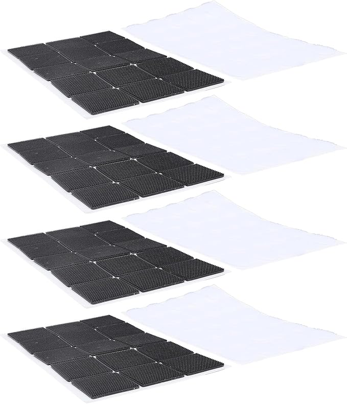 Oumefar 10 Sets Blackout Curtain Adhesive Strip Strong Fastener Tape Versatile Multiuse Adhesive for Home Office Nylon