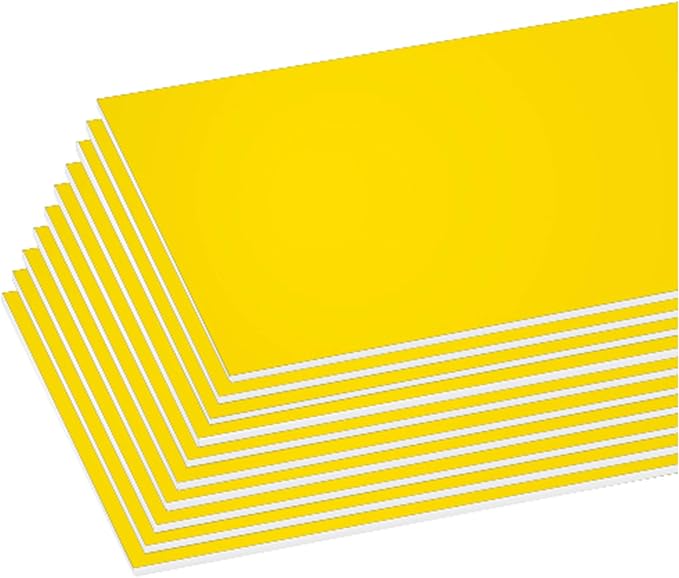 BAZIC Products Foam Board 20" X 30" Yellow, Colored Foam Boards 3/16 Inch Thickness, Presentation Signboards School Craft Project Framing Display, 25-Pack