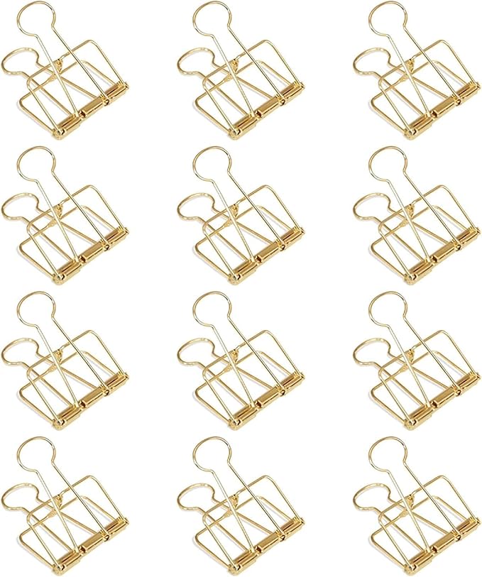 4Pcs Gold Hollow Out Long Tail Wire Binder Clips Paper Binder Clip Large Binder and Paper Clips Small in Size and Light in Weight,Clips, Clamps,Office Products Tape, Adhesives and Fasteners 51mm