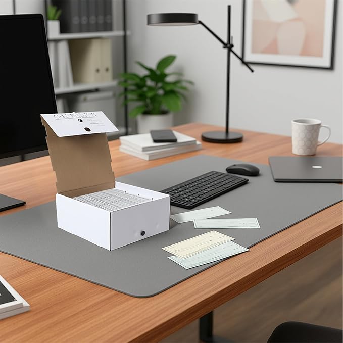 AmazingSpark 3 Pcs Check and Form Storage Boxes 10"x10"x4.5" Storage File Box Divided by Quarter Tax Box Keeping for Tax Filing Organization and Document for Office Home Accountants Taxpayers