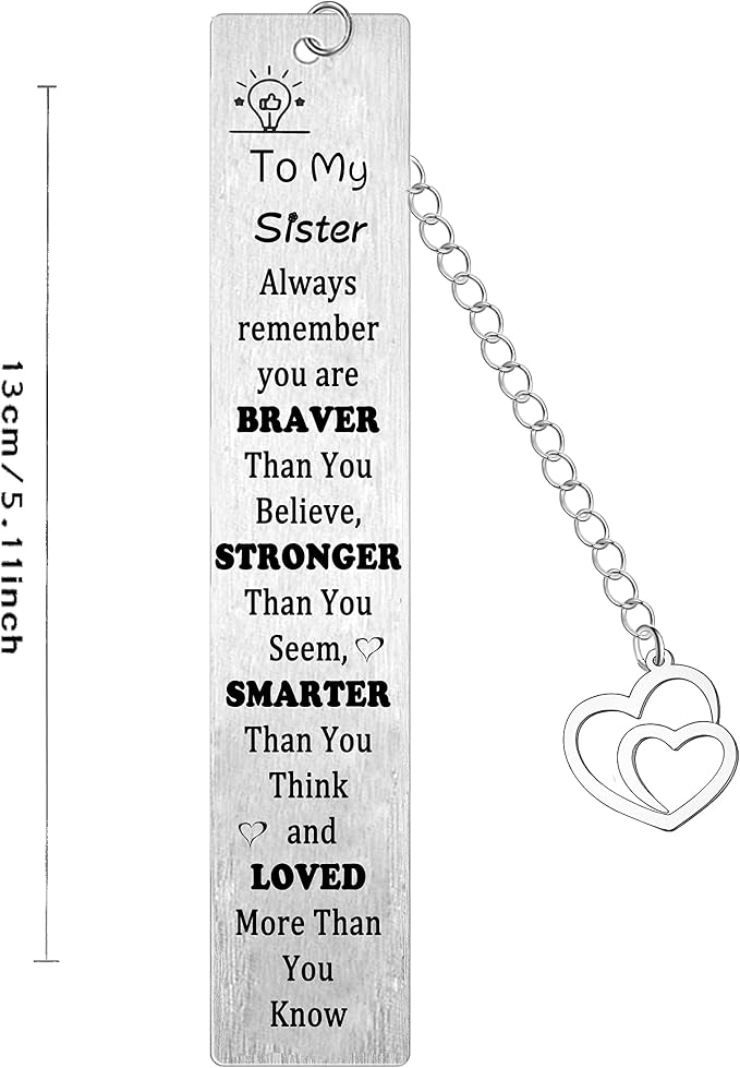 Big Sister Bookmark Gifts for Brother Gifts Form Brother Sisters Christmas Birthday Gift for Sister Friendship Gift Birthday Present for Women Bookmarks (Sister Bookmarks)