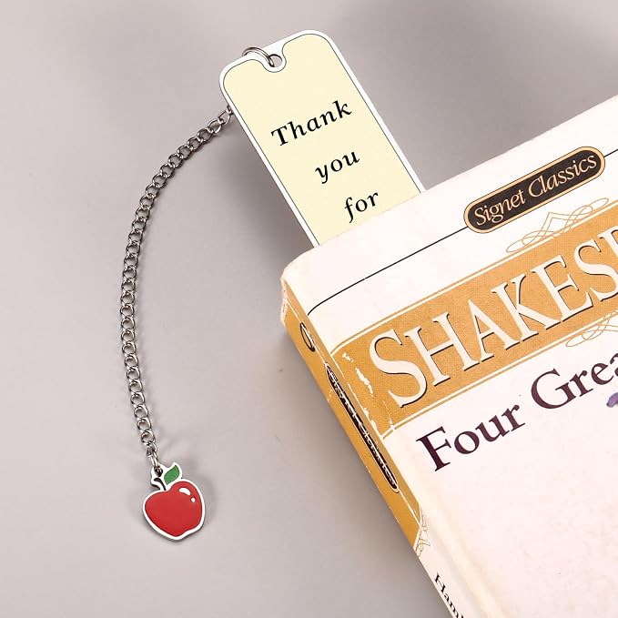 Teacher Appreciation Gifts Thank You Teacher Gift Bookmark for Women Men Kindergarten Teachers End of Year Gift Bulk Summer Gifts for Teachers Appreciation Week Graduation Retirement Gift for Her