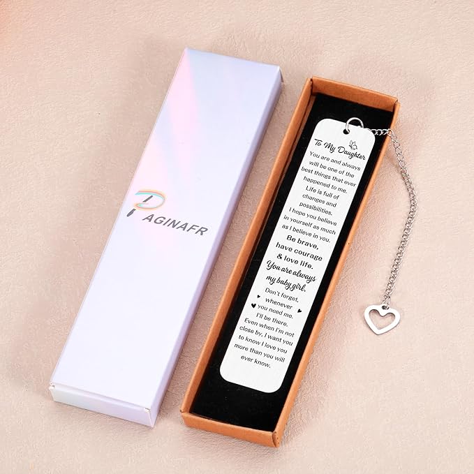 Daughter Graduation Gifts, Bookmark Gifts for Daughter, Daughters Bookmark Gift from Mom Dad, Birthday Gift for Daughters Teen Girls College, Inspirational Giift to My Daughterr from Mom Dad