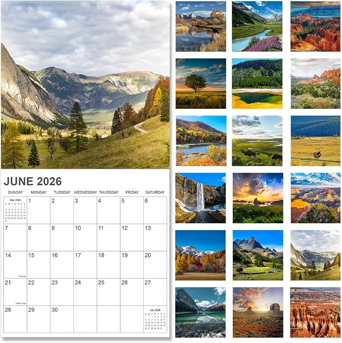 2026-2027 Calendar for Wall, Calendar 2026-2027 from June 2026 - December 2027, 12" x 24" Opened 19 Months Calendar, Full Page Months Thick & Sturdy Paper