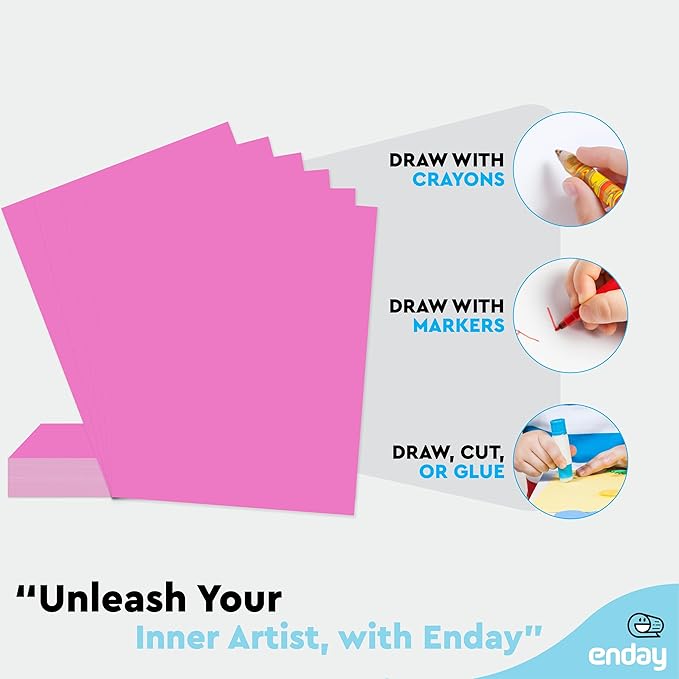 Emraw Poster Board Lightweight Craft Backing Boards for Presentations Office Sign Blank Painting Board Smooth Surface Poster Sheets for School Pack of 5 (Fluorescent Purple)