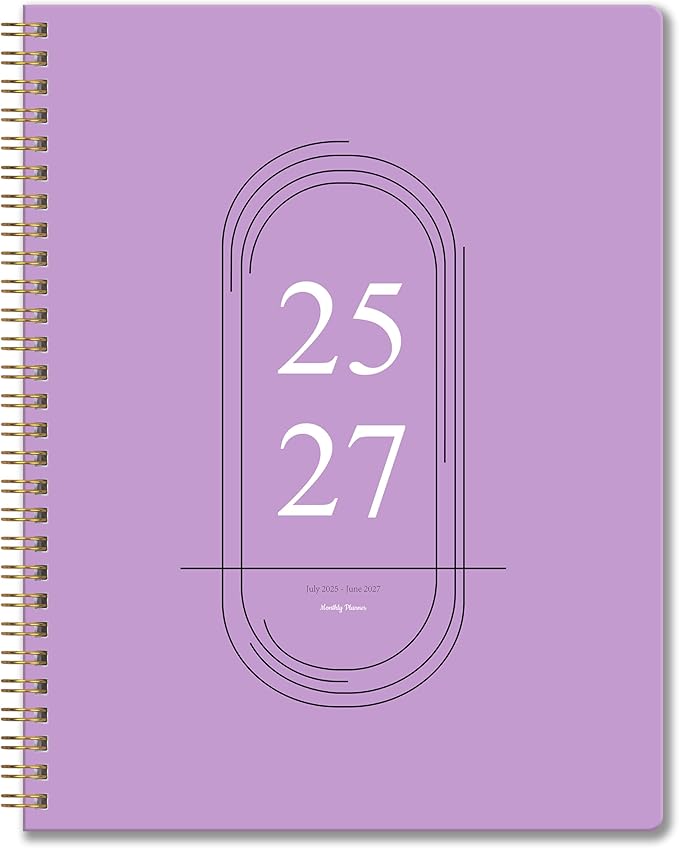 2026-2027 Monthly Planner, Jan 2026-June 2027, A4 (8.5" x 11"), 2 Year Monthly Planner, 24 month Calendar, Simple Calendar Planner Notebook Cardboard Cover, Suitable for Schools & Offices,Purple