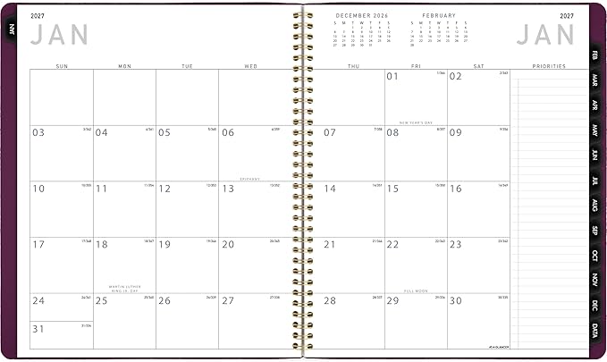 AT-A-GLANCE 2027 Planner, Monthly, 9" x 11", Contemporary, Purple (70250X1427)