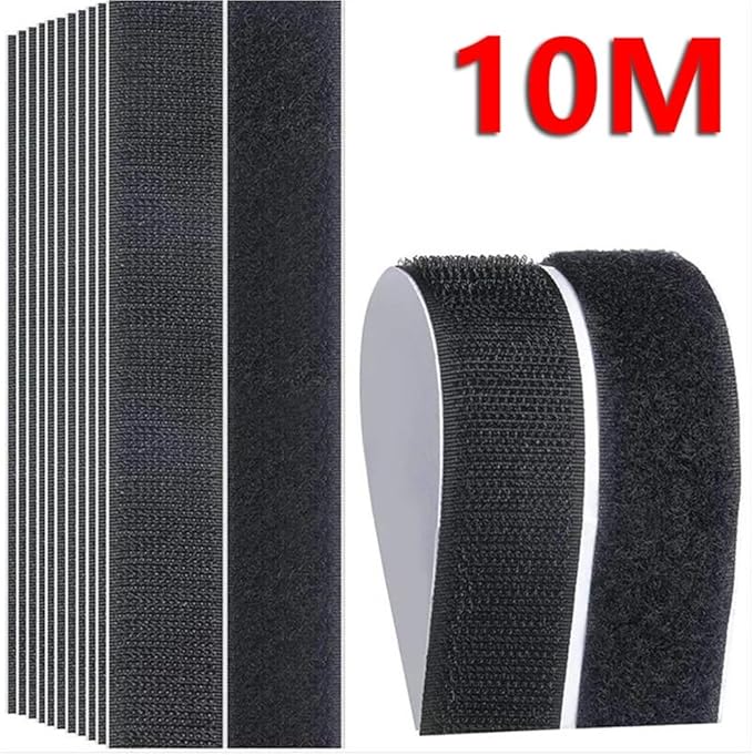10M 20/50mm Sticker Tape Self-adhesive Hook and Loop Adhesive Fixing Household Window Screens and Door Curtains ﻿