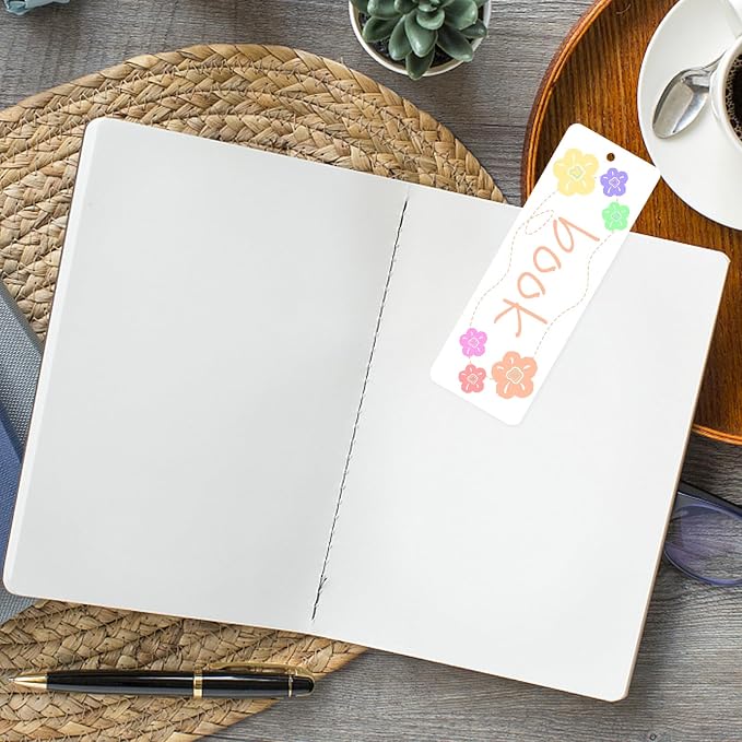 150 Pack DIY Craft White Bookmarks Blank Cardstock Bookmarks for String or Tassel,DIY Projects and Gifts Tags,5.5 x 2 Inches