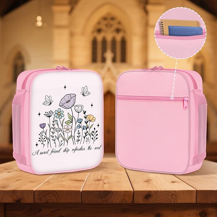 Bible Cover for Women, Bible Holder, Bible Cover With Handles, Bible Carrying Case, Bible Bags With Zipper and Pockets