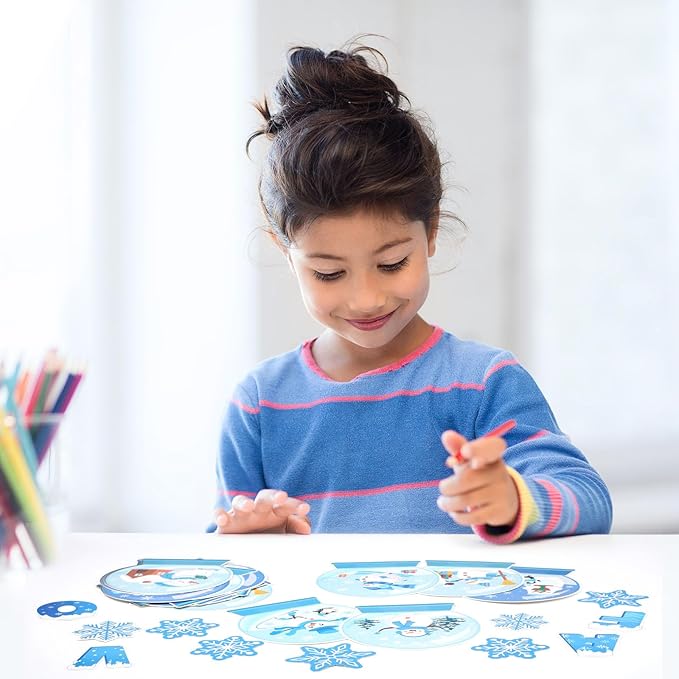 Dispowreath Winter Bulletin Board Decorations Set Winter Snow Globe Classroom Door Wall Decorations Snowman Penguin Snowflakes Cutouts for Bulletin Board Borders Christmas Classroom School Supplies