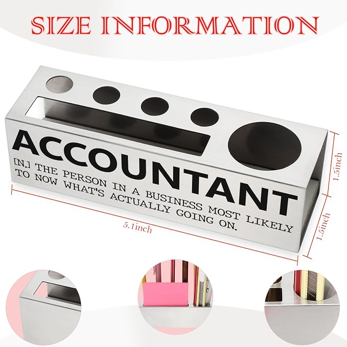 YODOCAMP Funny Accountant Gifts Office Desk Pen and Pencil Holder, Accountant Definition Appreciation Gift for Accountants, CPA, Financial Professionals TZC70