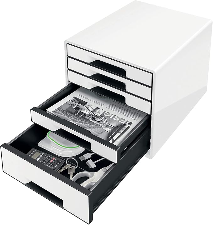 Leitz Wow Desk Accessories Shelf Package Black White (Shelf Package, White │ Black)