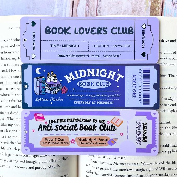 16PC Cute Bookmarks Set Funny Bookmark Sets for Women Bookish Page Markers Book Clubs Lovers Dark Romance Anti Social Fantasy Thriller True Crime Booktok Club Readers Accessories Supplies Gifts Bulk