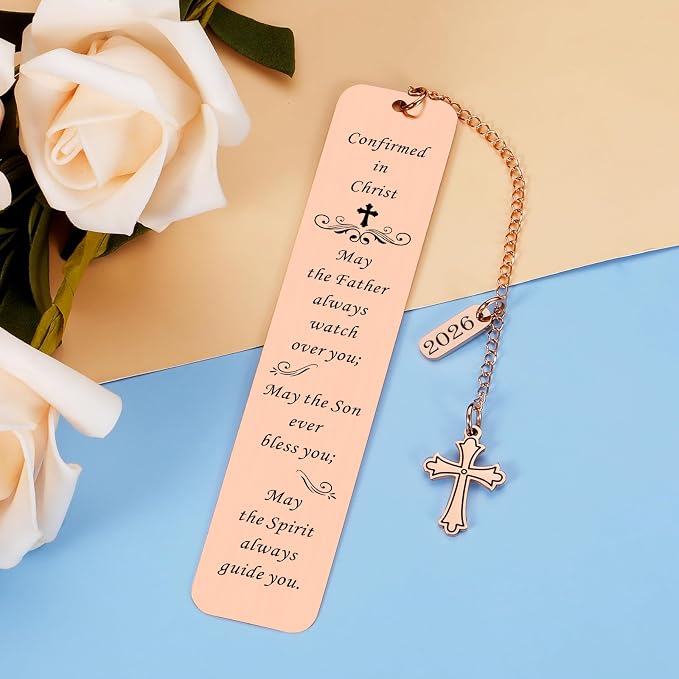 Confirmation Gifts for Teenage Girls Boys, Catholic Confirmation Gifts Bookmark for Teen Girls Boys, Confirmation Sponsor Gifts for Women Men, First Communion Gifts for Teens, Easter Gifts for Teens