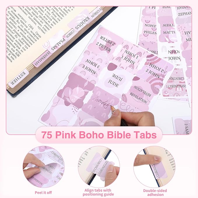 BESARME Bible Bags for Women, Large Bible Cover Case with Strap, Pink Bow