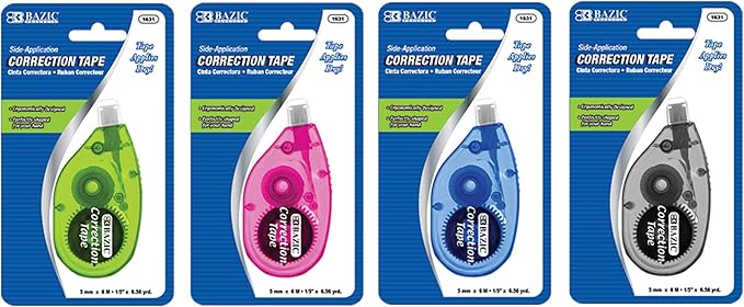 BAZIC 5 mm x 236" Correction Tape (1631-24)