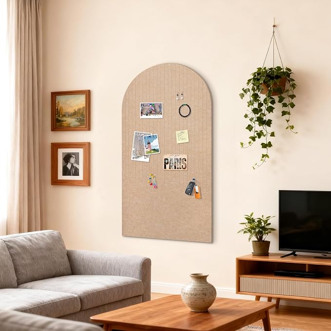 Large Felt Bulletin Board with Self-Adhesive Tape, 96"x48", Cork Board Alternative for Wall, 4-Pack Pin Board Picture Board for Home Office Studio Decor, Includes 120 Pushpins