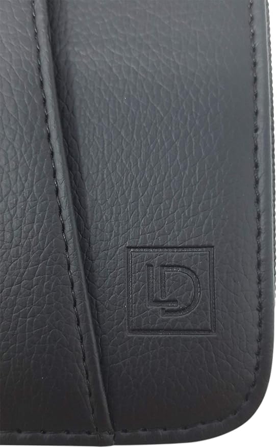 Matt Black Zippered Portfolio Binder - PU Leather Business Portfolio Organizer - Padfolio for Men & Women with US Letter Notepad, 10.5 Inch Tablet Pocket & Gift Box by Lautus Designs