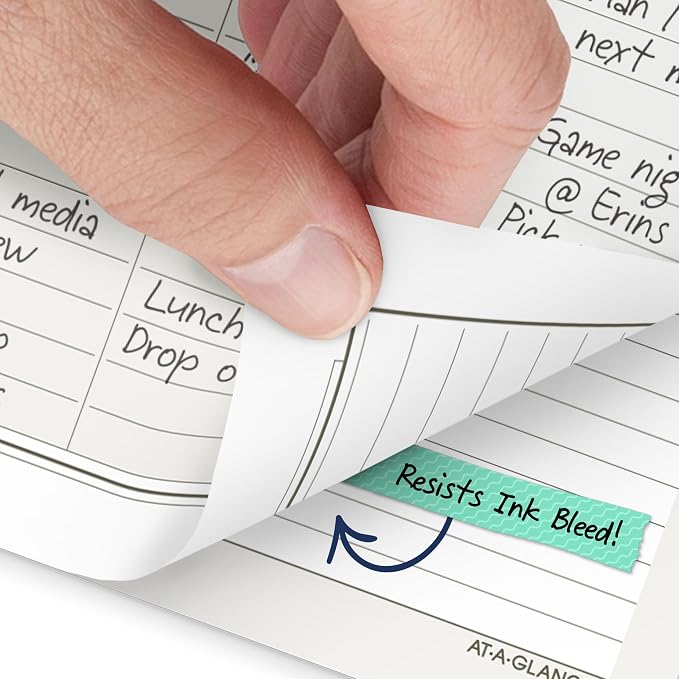 AT-A-GLANCE 2027 Planner Refill Daily, 5.5" x 8.5", Desk Size 4, Two Page Per Day Refill, 7-Ring Loose-Leaf (481-225-27)