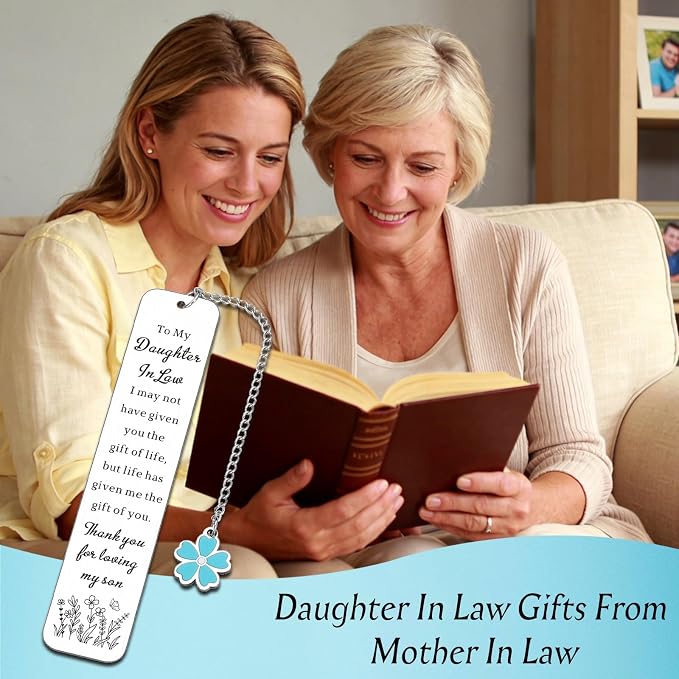 Future Daughter in Law Gifts from Mother in Law Daughter in Law Mothers Day Birthday Gifts for Daughter-in-Law Anniversary Wedding Gift for Bride from Mother-in-Law Bookmark for Book Lover Christmas