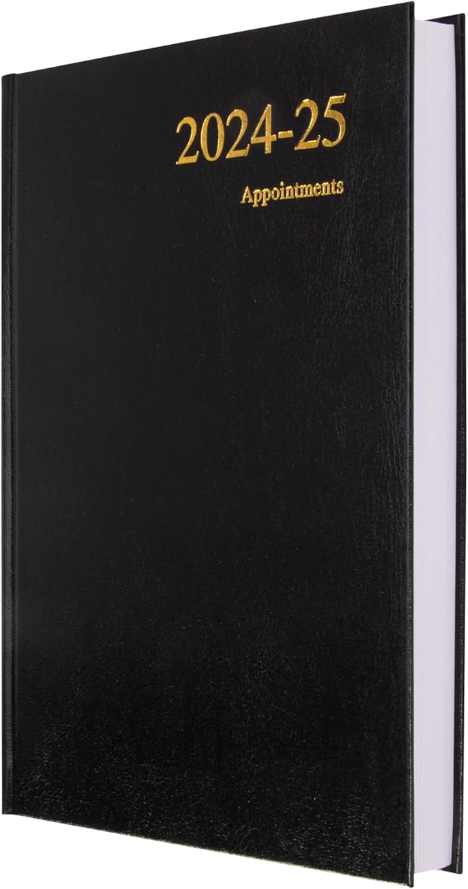 Collins Essential A5 Academic Year 2024-25 Day a Page Diary - Black - Mid Year Academic Planner for Students and Teachers - ESSA51M.99-2425 - July 2024 to July 2025