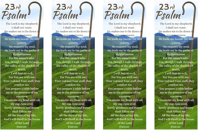 100 Shepherd’s Staff Religious Bookmarks – Psalm 23 | Christian Faith Gifts