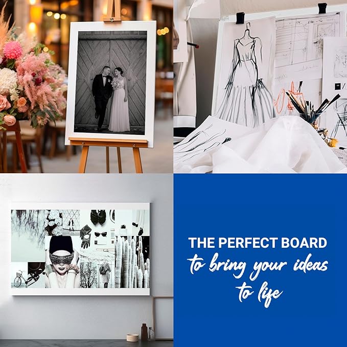 Royal Brites Premium White Foam Board 15” x 20”, Sturdy & Lightweight 3/16" Thick Board for Art, Work Presentations, & School Projects, 10 Sheets
