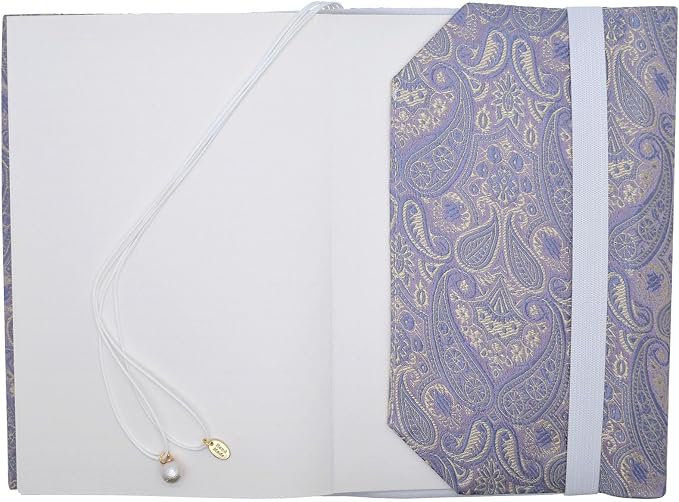 BLBMH A5 Journal Cover | Non-Stretch Fabric Notebook Sleeve with Bookmark, Handmade 5.5x8.3 Washable Privacy Protector for Paperback Bible Hardcover, Gift for Women - HY Purple