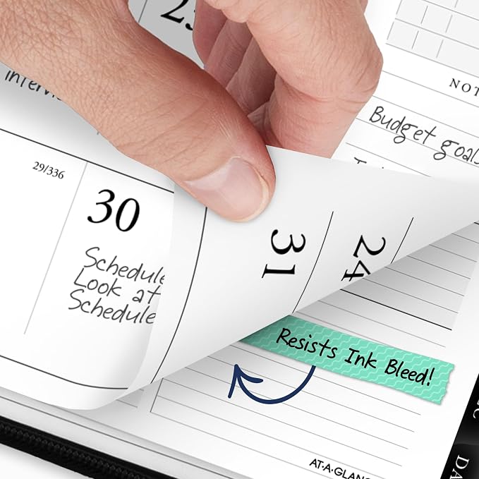 AT-A-GLANCE 2027 Planner Refillable Padfolio, Weekly & Monthly, 10" x 12.5", Executive, Zipper, Black (70NX810527)