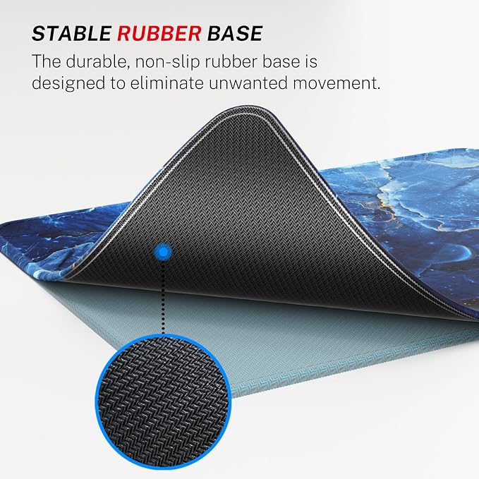 MROCO Essential Office & Gaming Mouse Pad, 8.5 x 11 Inch, Ocean Marble | Anti-Fray Stitched Edges, Functional Pattern Design, Non-Slip Rubber Base, Water and Stain Resistance