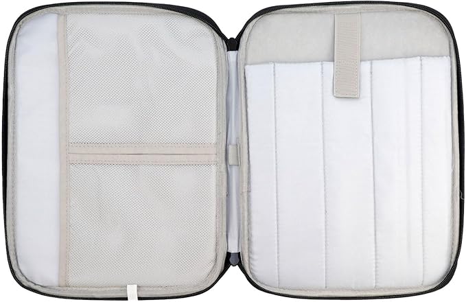 Black Book Sleeve with Zipper Nylon Book Covers 11"×9" Book Pouch Washable Book Protector Cloth Book Case Bags for Book Lovers Office Document