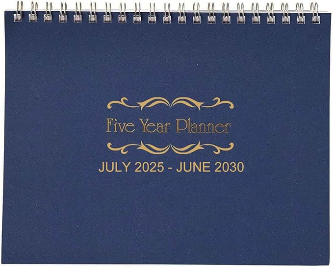 Ritadeshop 5 Year Calendar Planner (Blue, 11 * 8.5" July 2025-June 2030)