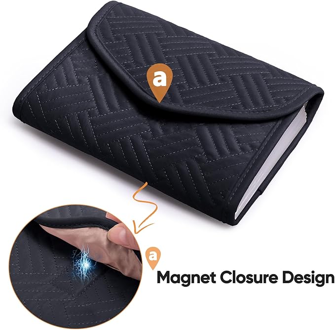 Fabric Receipt Organizer 7X5 - Receipt Holder 12 Pockets - Money Organizer - Elegant Receipt Holder - Coupon Holder - Cash Organizer - Envelope Organizer - Small Accordion File Organizer