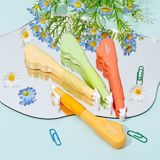 Temiary 4 Pack Correction Tape Pen, 0.27 in x 78.7 Ft White Smooth Pull Out Tape Pens for Writing, Tear Resistant Easy to Use Applicator for Instant Corrections School Office Supplies (Multicolor)