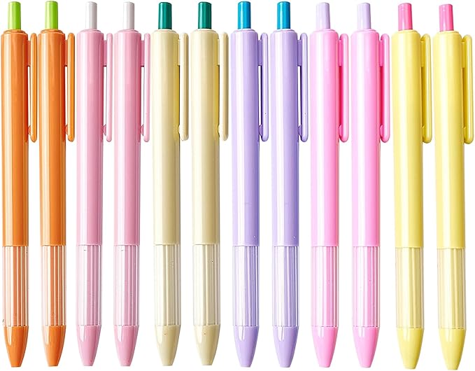 12pcs 1.0mm Blue Ink Pens, Smooth Writing Ballpoint & Semi Gel Pens, Soft Silicone Grip Gel Ink Pens, Office School Supplies, Desk Accessories, Personalized Gifts for Men, Dozen Box