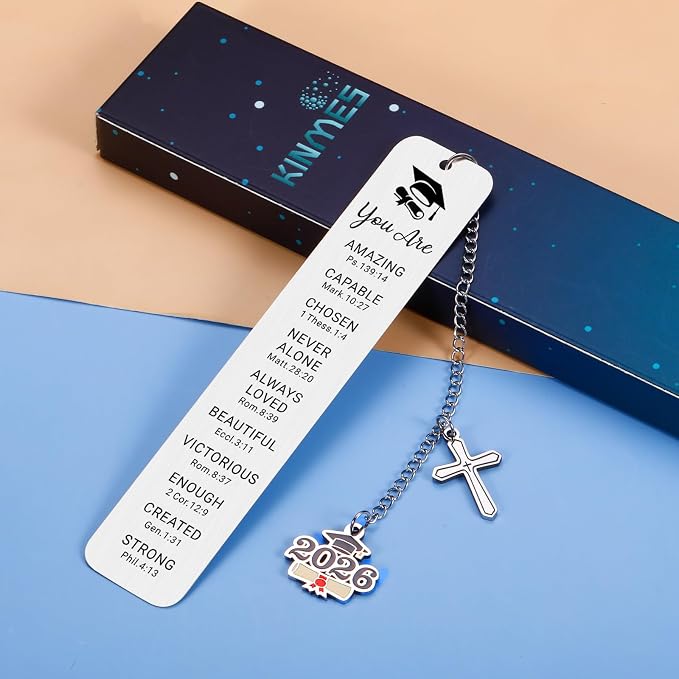 Religious 2026 Graduation Gifts for Him Her Christian Class of 2026 Bookmark, Kindergarten 4th 5th 6th Grade College Graduation Gift Idea for Women Men Nurse Teacher School Graduate