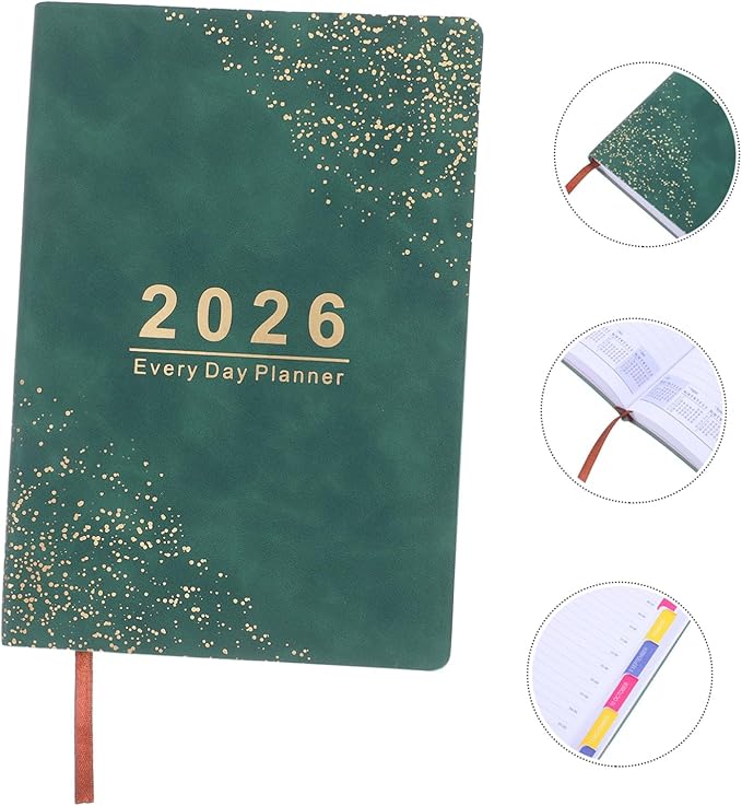 Daily Planner Hardcover Personal Organizer with Thick Paper Weekly and Monthly Calendar Journal From January to December Appointment Book for Office School and Home Use