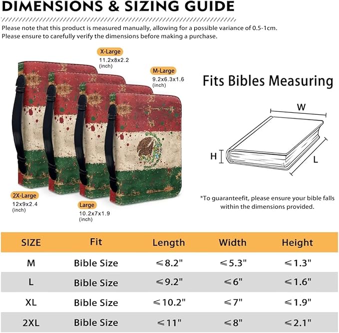 Retro Flag Bible Cover Case for Women Bible Cover with Durable Handle Quilted Bible Carrying Case for Men Women Bible Study Accessories Supplies-Size：XXL