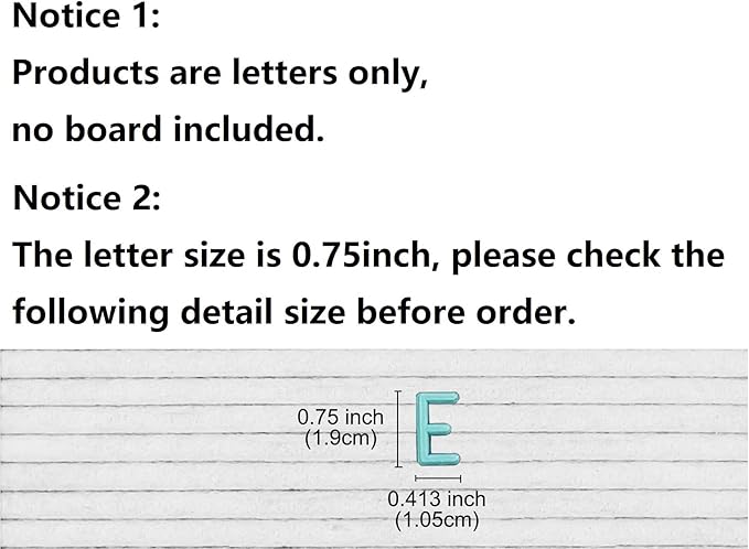 Felt Letter Board Letters Sets - Pre-cut 340pcs 3/4 Inch(0.75") Blue Letters with Canvas Bag(No Board Included)
