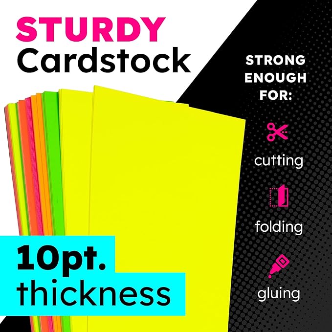 Hygloss Medium Poster Board 11x14 - 25 Neon Red-Orange Single Color Poster Boards Bulk Pack - 10 Pt. Thickness Colored Poster Board Paper for Project, Signs, Displays - Posterboard Multipack 11" x 14"