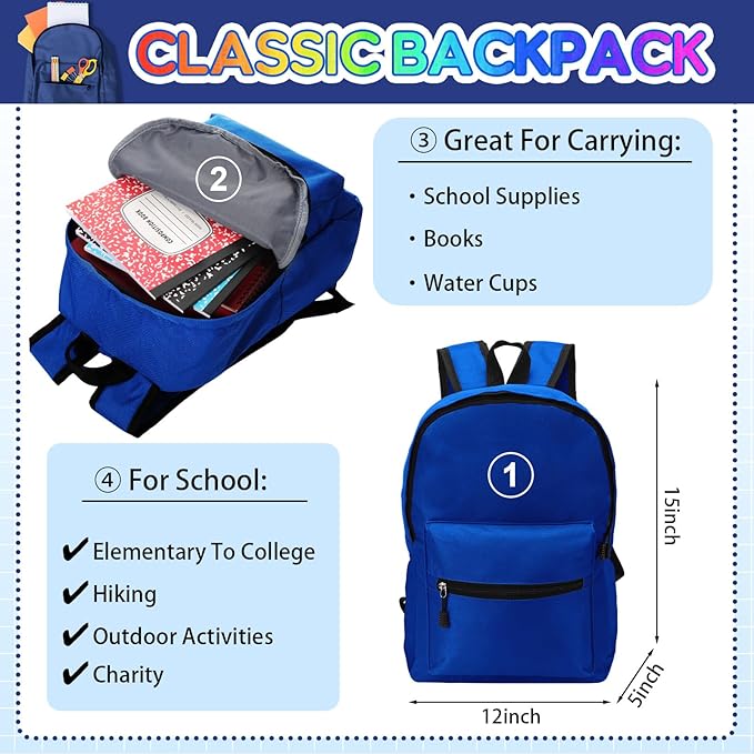 Gilprop 79 Pcs Christmas Gift Box for K-5 Elementary Middle Kit Bundle Bulk Essential for Operation Charity Xmas Gift(Navy Blue)