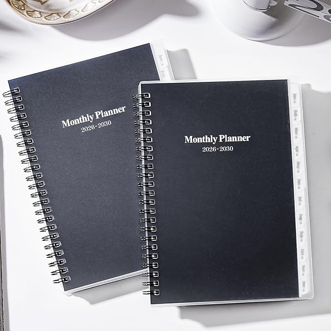 2026-2030 Monthly Planner/Calendar - 5 Year Planner 2026-2030 with Tabs, Jan 2026 - Dec 2030, 6.4" x 8.5", 60 Monthly Calendar, Two-Side Pocket, 9 Notes Pages, Suitable for Long-Term Planning